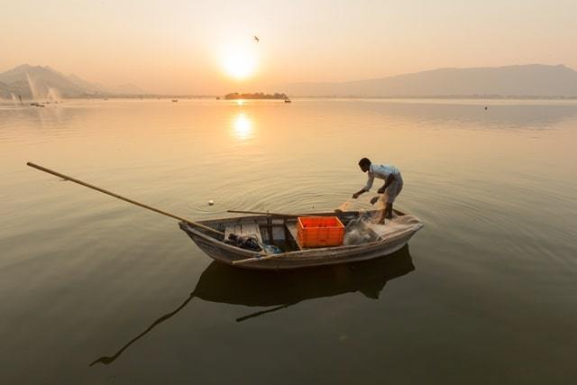 अजमेर में आनासागर झील - Ana Sagar Lake Ajmer In Hindi